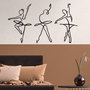 Wallity Ballerina 1 - Escultura de pared de metal negro